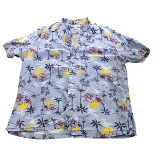 Marvel Mens XL Spider-Man Hawaiian Shirt Tropical Palm & Spider-Man Hammock Prin